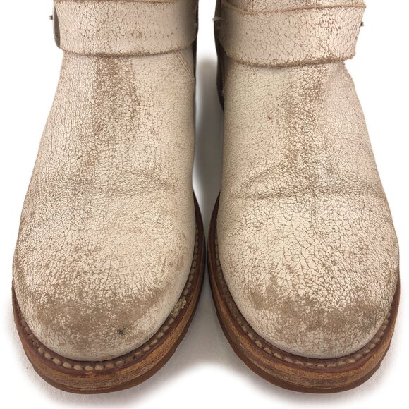 Frye Veronica Distressed Leather Ankle Boots 9 B - Picture 13 of 13